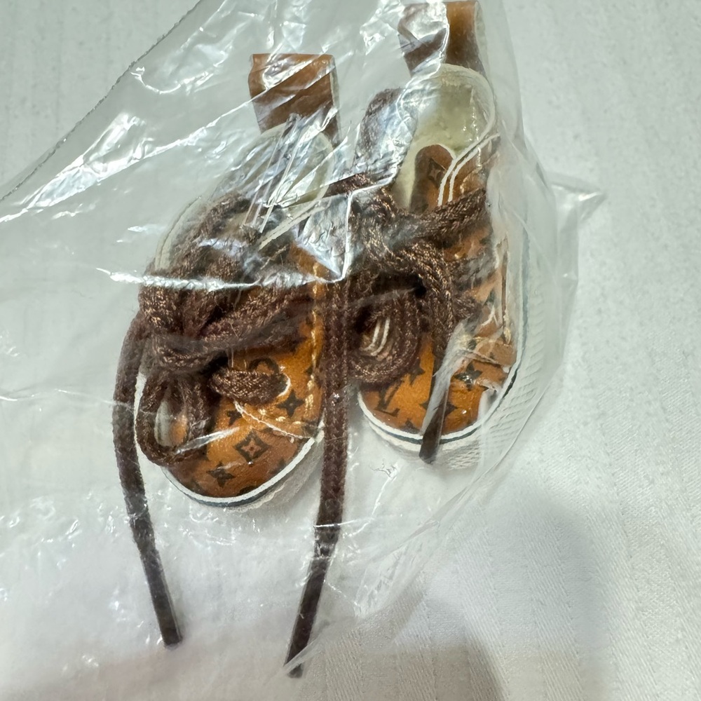 Designer Brown Monogram Labubu Toy Shoes